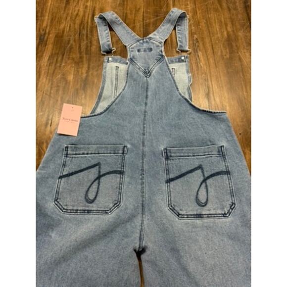 NWT!! Juicy Couture ,Overalls, XL, Release Hem, Wide Leg,Y2K, Grundge, Hip Hop - Picture 14 of 15